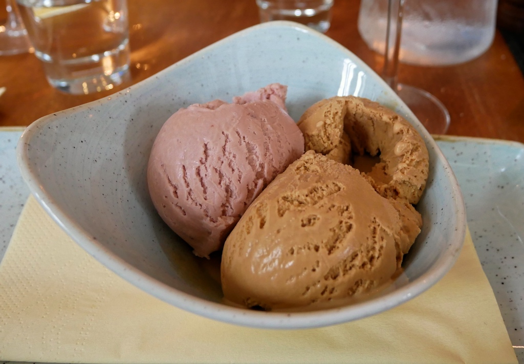 Salted Caramel and Strawberry Ice Cream