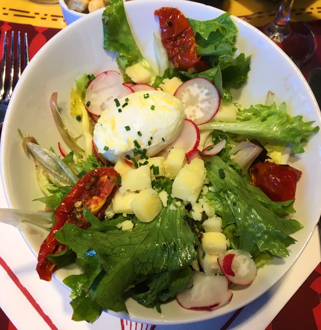 Mixed Green and Poached Egg Salad